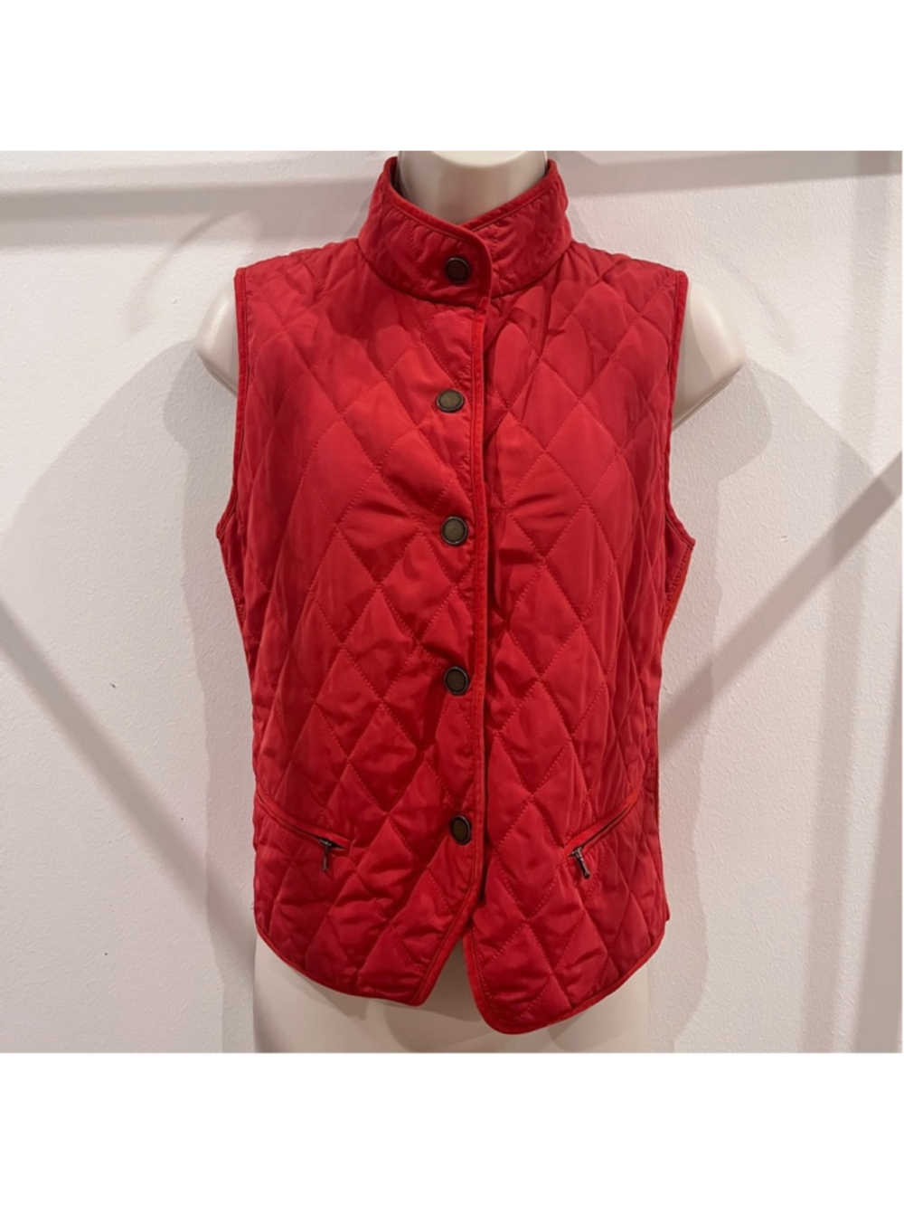 Quited Vest Jacket Talbots Equestrian Western Classic Minimalist Sleeveless SP